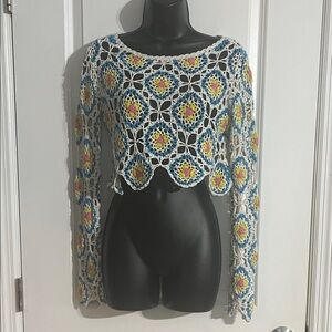 Forever 21 Multicolor Crochet top (S)